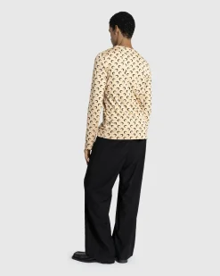 Marine Serre Moon Printed Jersey Second Skin Regular Top- Tops