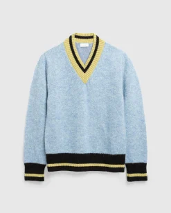 Dries van Noten Moon Sweater Light Blue- Knitwear