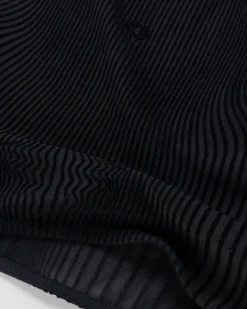 Jean Paul Gaultier Morphing Pinstripes Top Black- Tops