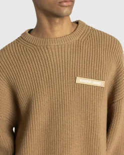 Marine Serre MS Half Cardigan Knit Crewneck Sweater- Knitwear