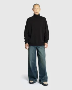 Dries van Noten Muzo Turtleneck Sweater Dark Brown- Knitwear