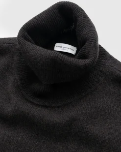 Dries van Noten Muzo Turtleneck Sweater Dark Brown- Knitwear