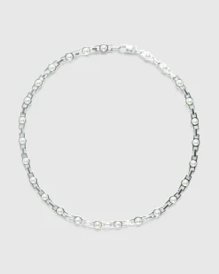 Hatton Labs Nacre Chain Sterling Silver/Cream- Jewelry