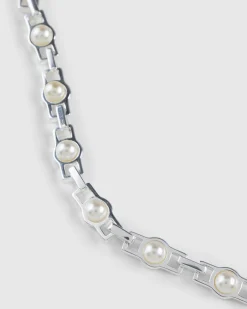 Hatton Labs Nacre Chain Sterling Silver/Cream- Jewelry