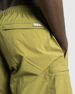 Highsnobiety HS05 Natural Dyed Nylon Shorts Olive- Shorts