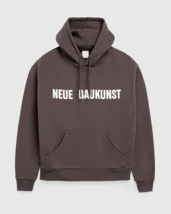 Highsnobiety Neue Baukunst Fleece Hoodie Dark Brown- Sweats