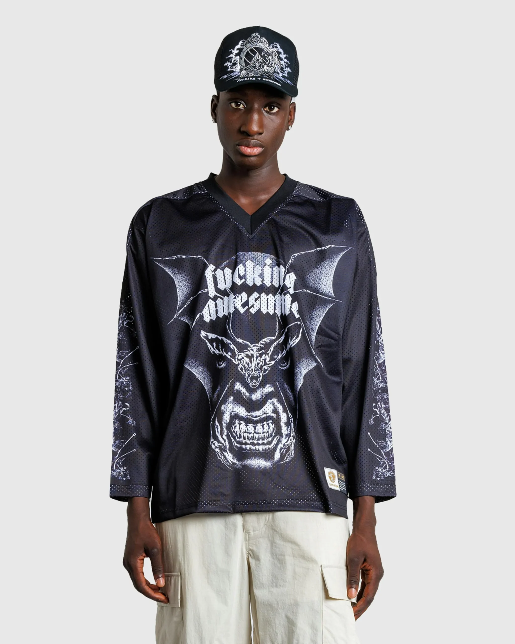 Fucking Awesome Nightmare Hockey Jersey- Tops