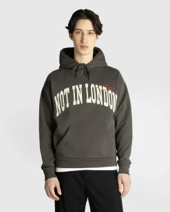 Highsnobiety Not In London Fleece Hoodie Dark Gray- Sweats