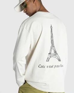 Highsnobiety Not In Paris Long Sleeve Off White- Tops
