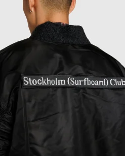 Stockholm Surfboard Club Nylon Bomber Jacket- Outerwear