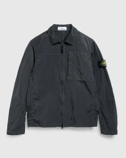 Stone Island Nylon Metal Overshirt Lead Grey- Shirts