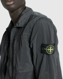 Stone Island Nylon Metal Overshirt Lead Grey- Shirts
