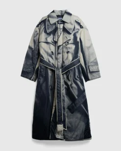 Jean Paul Gaultier Nylon Padded Trench Printed "Trompe-l'œil Trench"- Outerwear