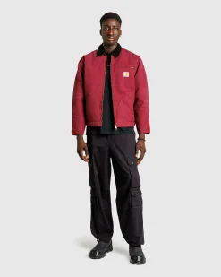 Carhartt WIP OG Detroit Jacket Malbec / Black /aged canvas- Outerwear