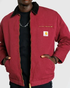 Carhartt WIP OG Detroit Jacket Malbec / Black /aged canvas- Outerwear