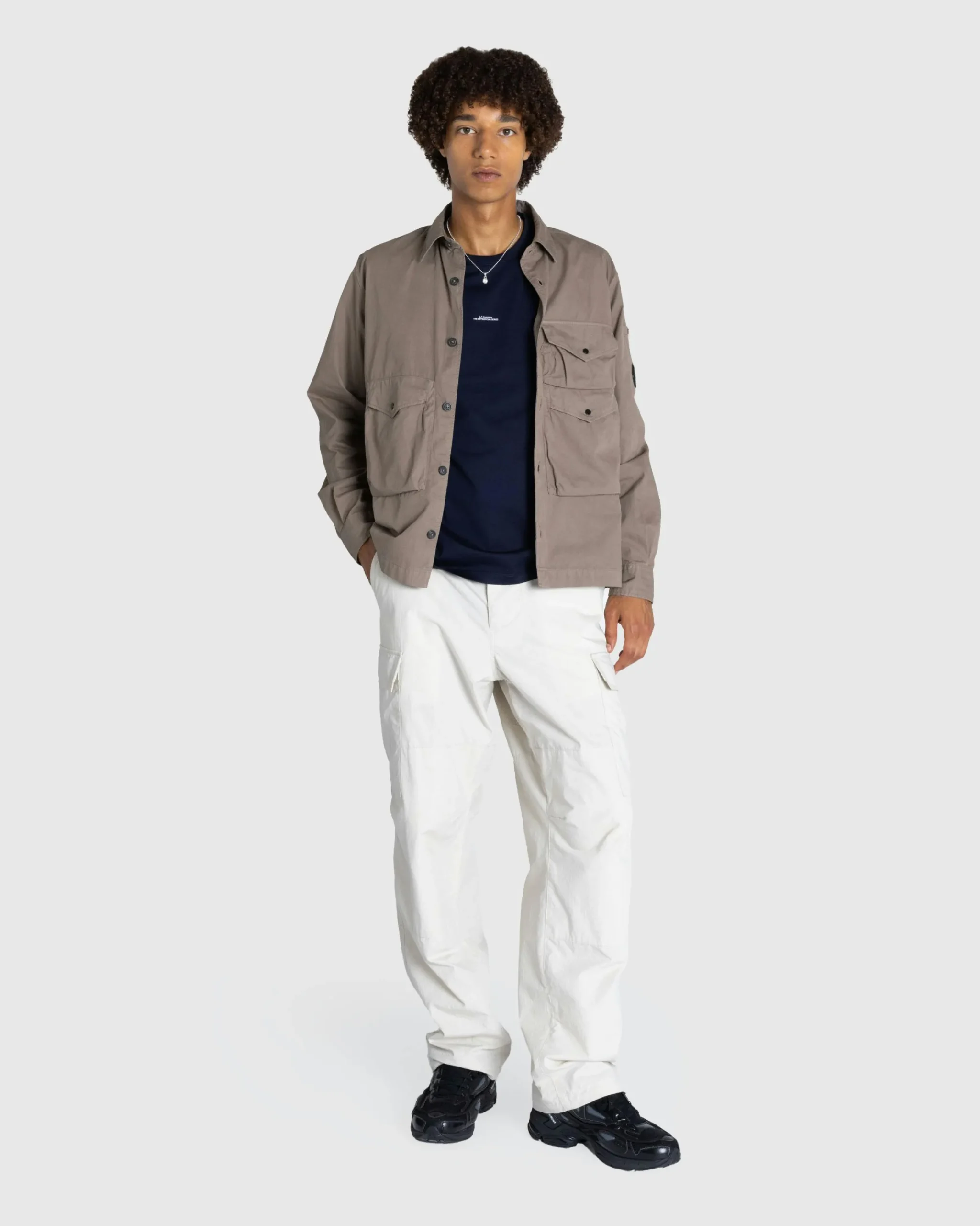 C.P. Company Organic Gabardine Buttoned Utility Overshirt- Shirts