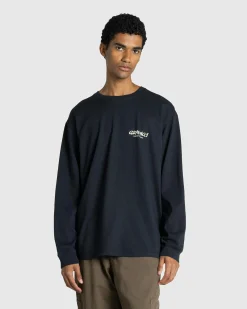 Gramicci Original Freedom L/S Tee Vintage Black- Tops