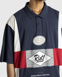Martine Rose Oversized Paneled Polo- Tops