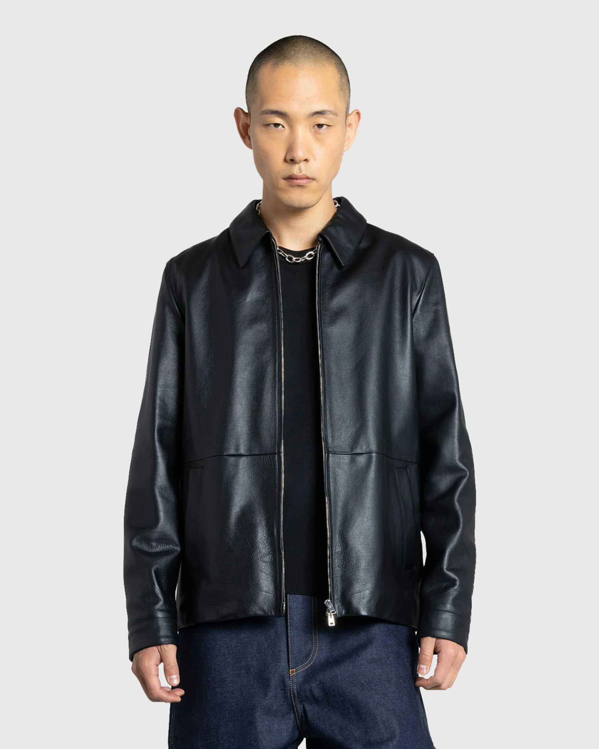 Meta Campania Collective Owen Calf Leather Coaching Jacket- Outerwear