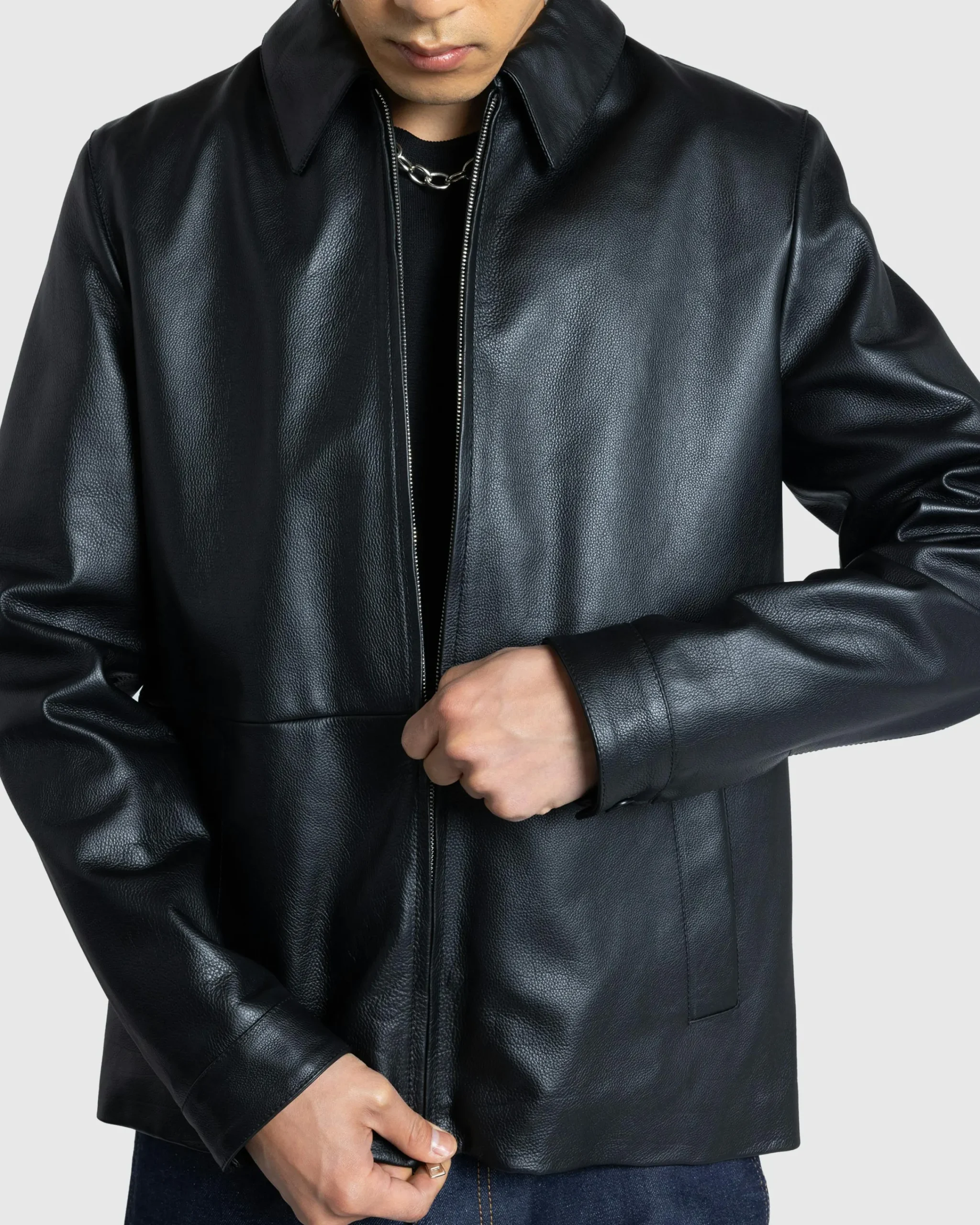 Meta Campania Collective Owen Calf Leather Coaching Jacket- Outerwear