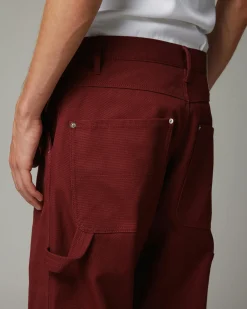Highsnobiety HS05 Oxford Canvas Carpenter Trousers Red- Pants