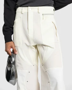 Mugler Pantalon Off White/Snow- Pants