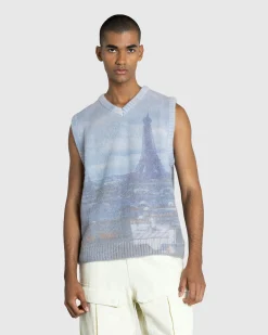 Highsnobiety Paris Cityscape Sweater Vest- Knitwear