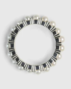Hatton Labs Pearl Eternity Ring White- Jewelry