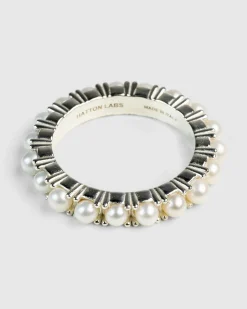 Hatton Labs Pearl Eternity Ring White- Jewelry
