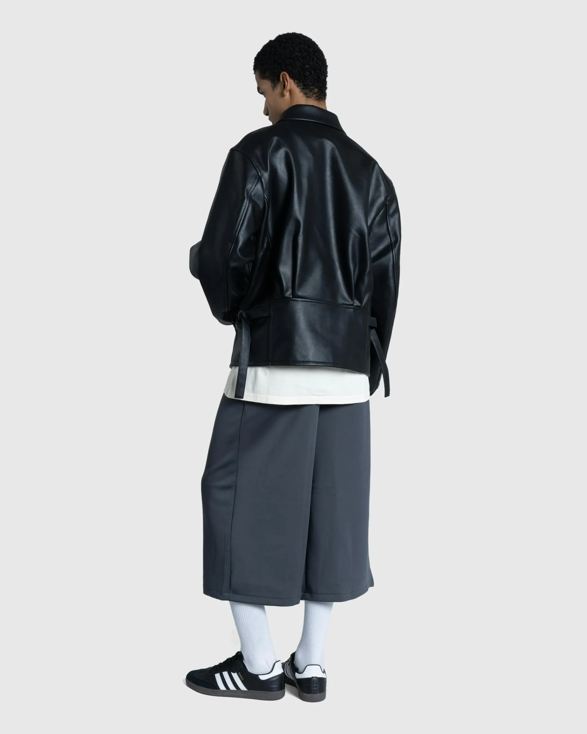 Y-3 Pleather Jacket- Outerwear
