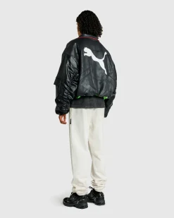 Puma Pleather Jacket Black- Outerwear