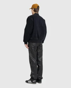 Diesel P-MACS-LTH Leather Trousers Black- Pants