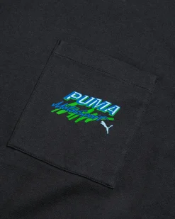 Puma Pocket T-Shirt Black- Tops