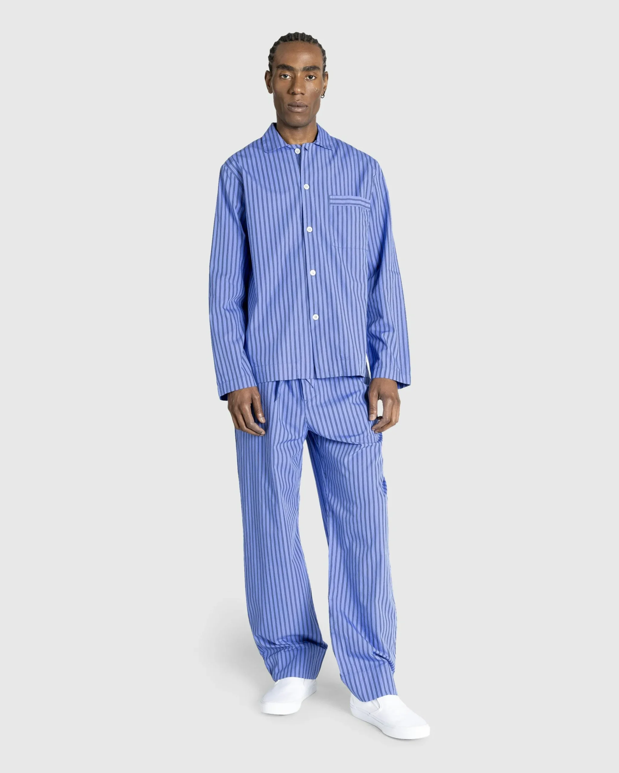 Tekla Poplin Pyjamas Shirt Boro Stripes- Underwear And Loungewear