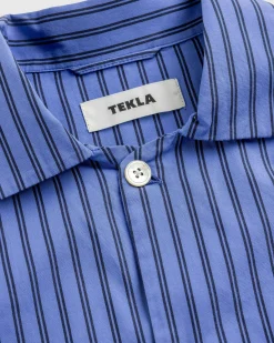 Tekla Poplin Pyjamas Shirt Boro Stripes- Underwear And Loungewear
