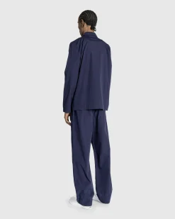Tekla Poplin Pyjamas Shirt True Navy- Underwear And Loungewear