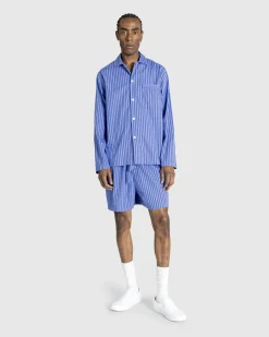 Tekla Poplin Pyjamas Shorts Boro Stripes- Underwear And Loungewear