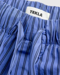 Tekla Poplin Pyjamas Shorts Boro Stripes- Underwear And Loungewear