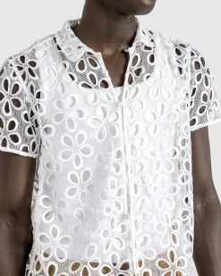 Bode Primrose Lace Short-Sleeve Shirt- Shirts