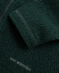 And Wander Re Wool JQ Stand Zip- Outerwear