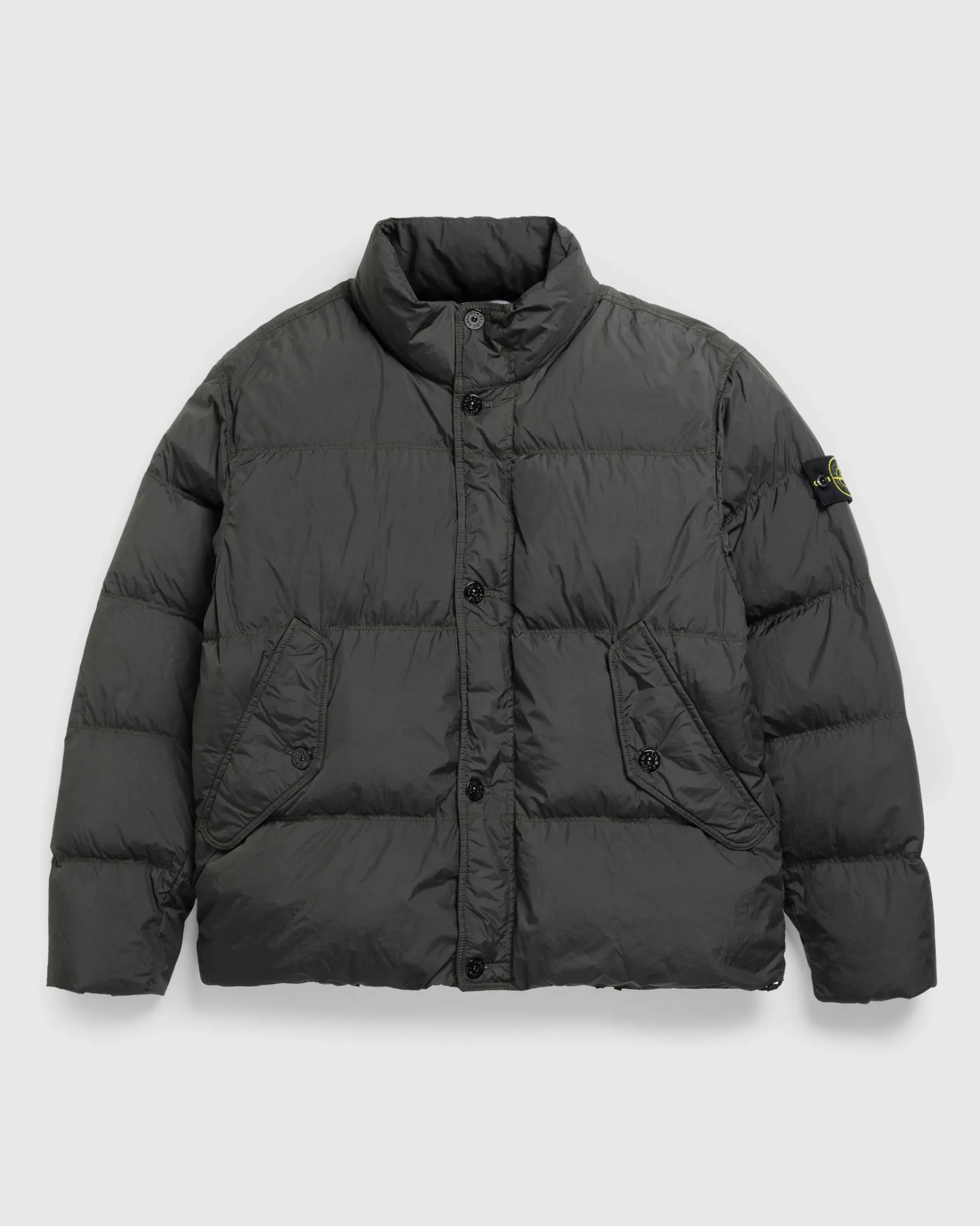 Stone Island Real Down Jacket Lead Grey- Outerwear