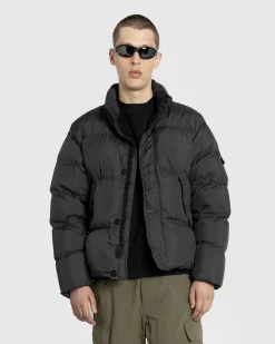 Stone Island Real Down Jacket Lead Grey- Outerwear