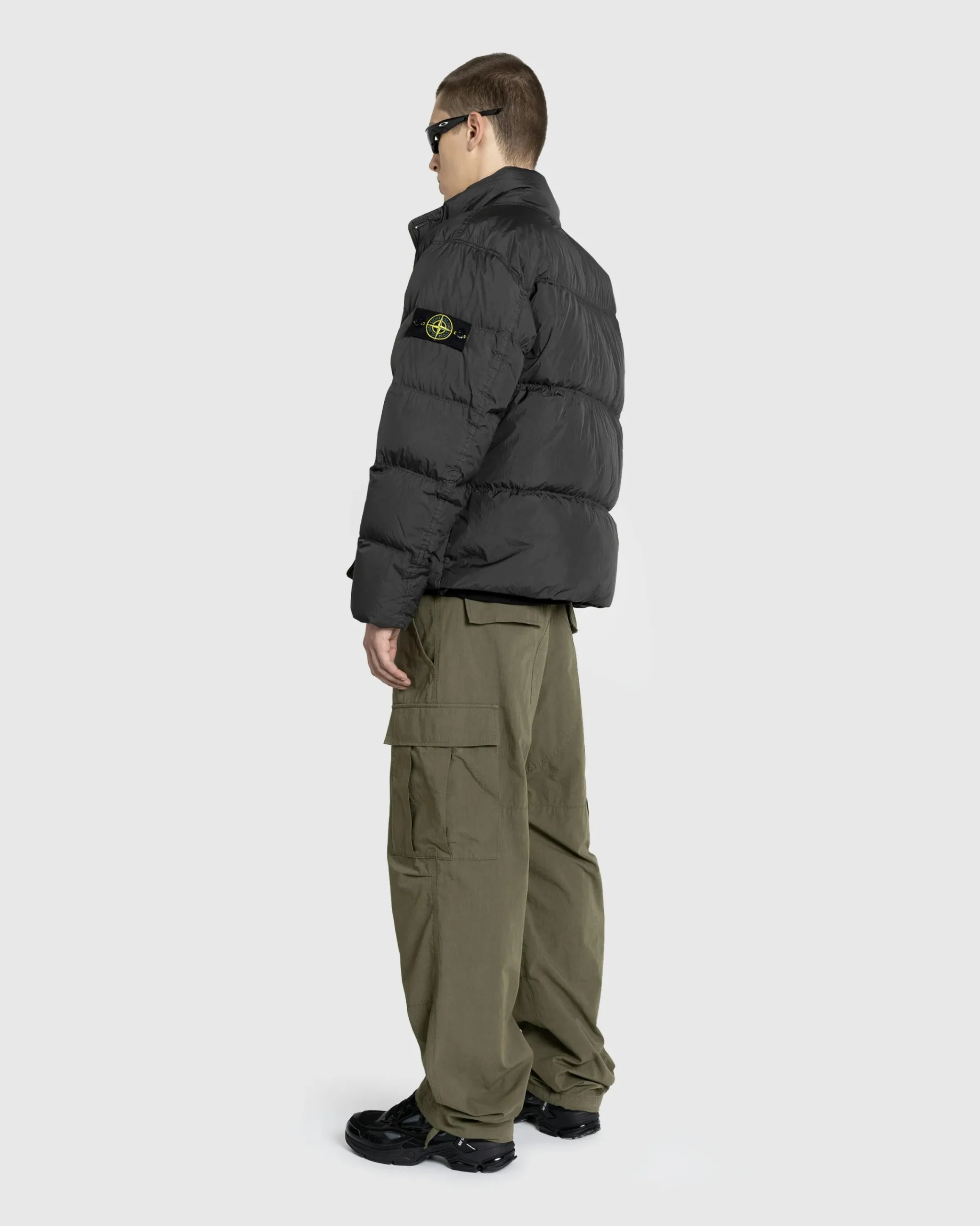 Stone Island Real Down Jacket Lead Grey- Outerwear