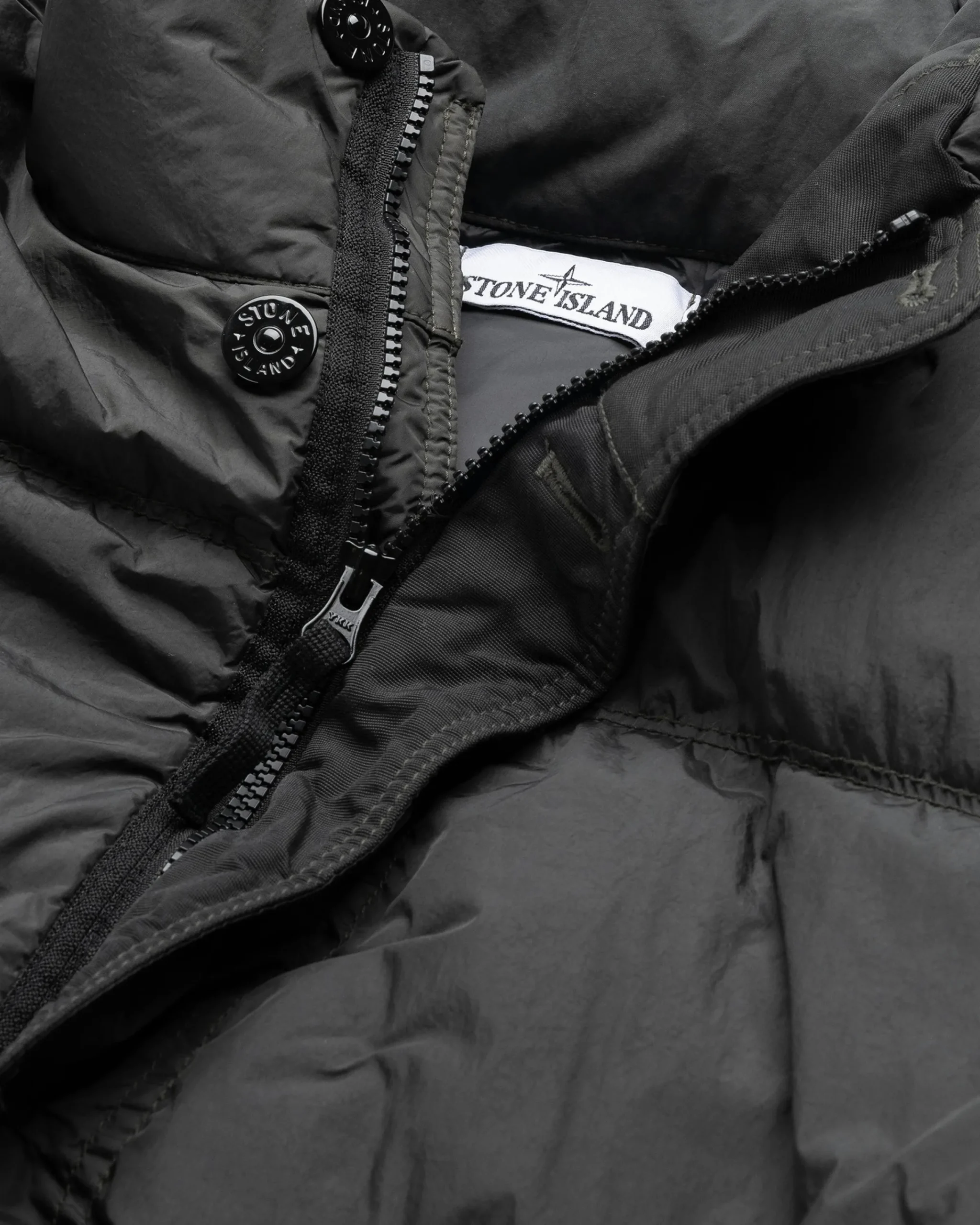 Stone Island Real Down Jacket Lead Grey- Outerwear