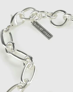 Marine Serre Recycled Pewter Moon Chain Shiny Silver- Jewelry