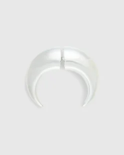 Marine Serre Recycled Pewter Shamanic Stud Shiny Silver- Jewelry
