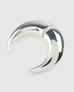 Marine Serre Recycled Pewter Shamanic Stud Shiny Silver- Jewelry