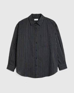 Lemaire Regular Shirt Dark Brown/Marine- Shirts