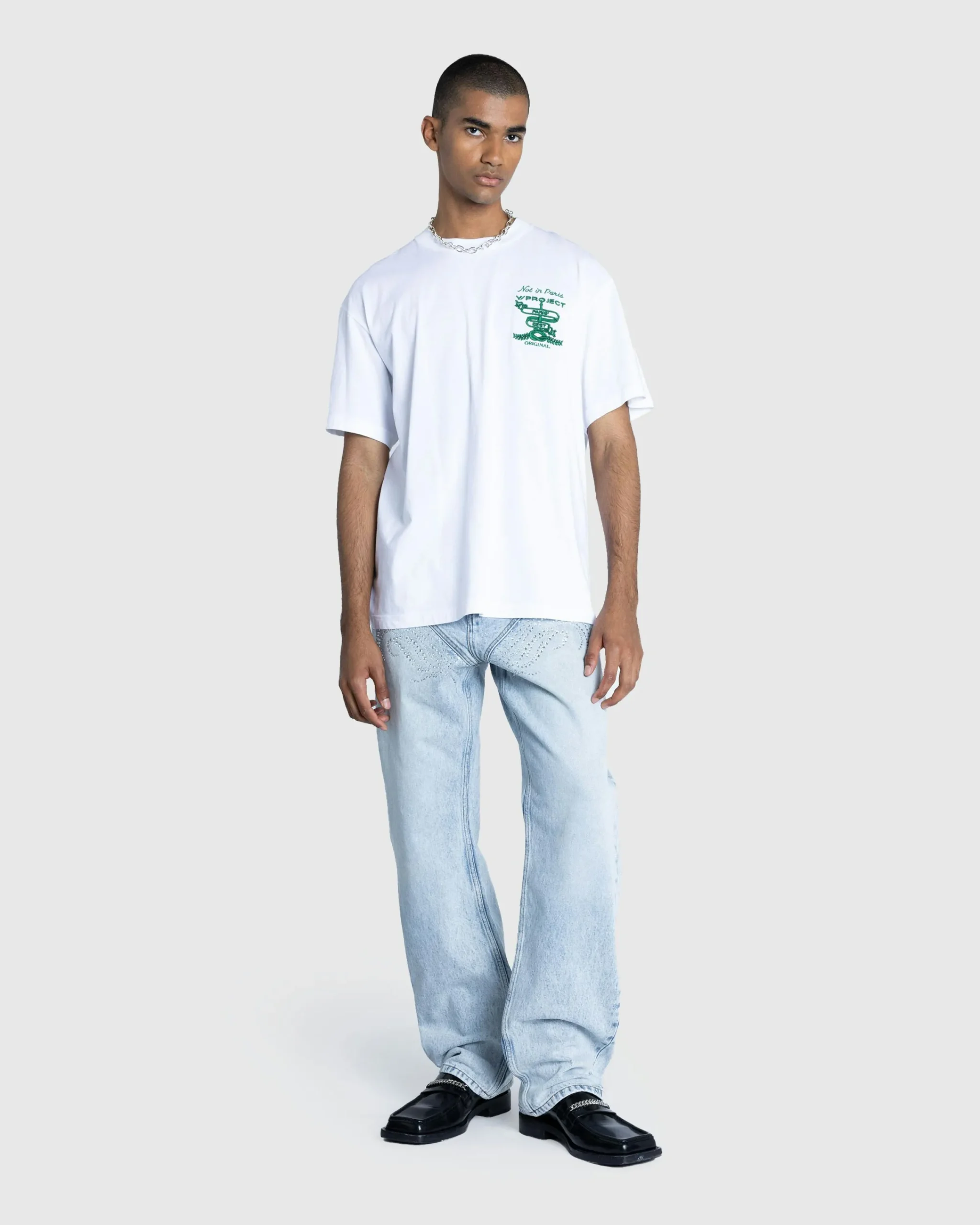 Y/Project Rhinestone Jeans Blue- Pants