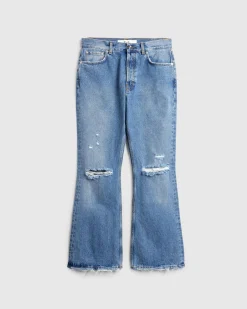 Séfr Rider Cut Jeans Trashed Mid Blue- Pants